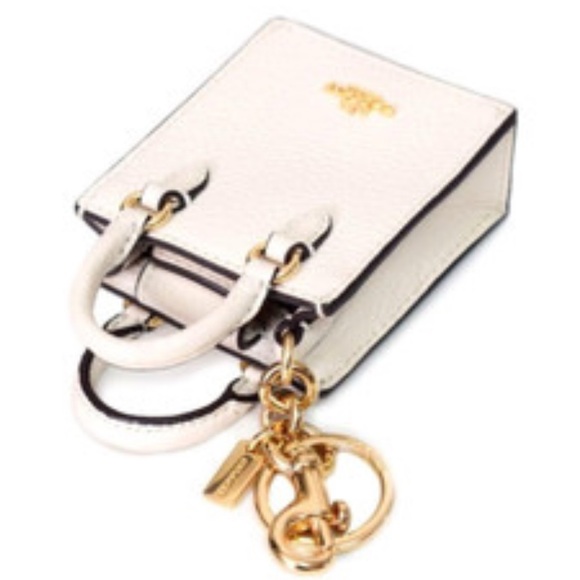 Coach White and Gold Key & Card Holder - Picture 3 of 6